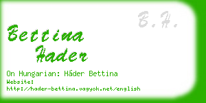bettina hader business card