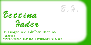 bettina hader business card